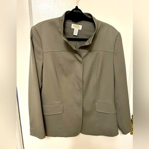 TALBOTS Blazer.  Pretty grayish green color.  Size 10P